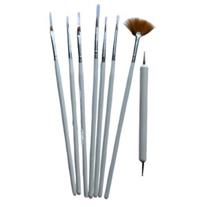 Genérico - Set 7 Pinceles Mas Punzon Blanco