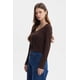 thumbnail image 2 of Polera Mujer Botones Café Oscuro, 2 of 4