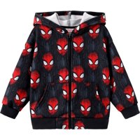 Sudadera Con Capucha Con Cierre Marvel Spiderman Para Niños 8-9 Años Negra