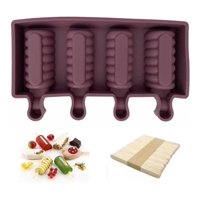 Genérico - Moldes De Silicona Para Helados Molde Paletas Helado Paleta