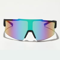 Polasup Gafas Lentes De Sol Gafas De Sol Deportivas Con Lentes Iridiscentes Multicolor Y Montura Negra, Diseño Aerodinámico Y Ligero. Perfectas Para Ciclismo, Running Y Actividades Al Aire Libre