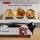thumbnail image 2 of Placa eléctrica Techwood 18 cm 1500 W plateada ajustable, 2 of 8