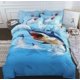 thumbnail image 1 of Cartoon Shark Blue Quilt Duvet Cover Set Bedspread Double Soft Pillowcase3-Piece Bedding Set, 1 of 5