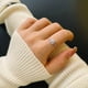 thumbnail image 3 of 1.5g 925 Sterling Silver Ring - Double Layer Square Design with Micro Zircon - Dainty and Stylish - Perfect Gift for Women, 3 of 4