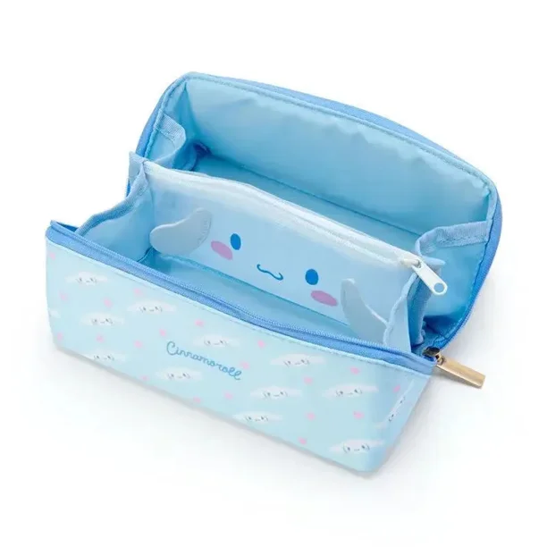 Sanrio Large Capacity Pencil Case Kawaii Cinnamoroll Melody Kulomi Cosmetic Bags School Pencils Bag Pen Case Supplies Stationery