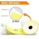 thumbnail image 2 of Papel para impresora de cocina de 2 capas (32 rollos), blanco/amarillo, sin carbono, 2 of 7