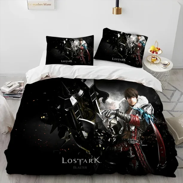 3D Lost ARK Game Gamer Cartoon Comforter Bedding Set,Duvet Cover Bed Set Quilt Cover Pillowcase, Bedding Set Kids Bed Sheets