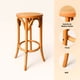 thumbnail image 5 of Banco de Diseño Retro en Madera con Asiento Trenzado, 5 of 7