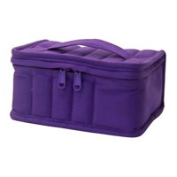 Ioensy - Estuche De Almacenamiento De Aceite Esencial Bolsa De Esmalte De Uñas Maleta 16 Botellas Hogar Púrpura