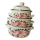 thumbnail image 4 of 3x Ollas De Esmalte De Dise?o Vintage Para Sopa, Para Cocina, Restaurante, Estilo C, 4 of 5