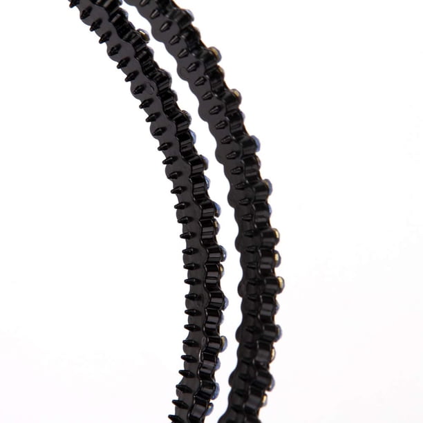 Diademas rígidas de moda con diamantes de imitación y cristales, diadema de doble fila antideslizante para mujer.