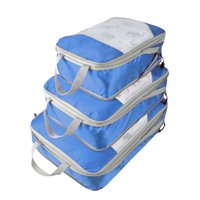 Magideal - Bolsas Organizadoras De Equipaje De Compresión, Bolsas De Almacenamiento De Viaje, Juego De Bolsas Organizadoras De Maletas Para Calcetines, Ropa, Zap Azul