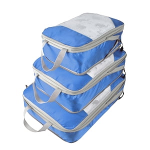 Magideal - Bolsas Organizadoras De Equipaje De Compresión, Bolsas De Almacenamiento De Viaje, Juego De Bolsas Organizadoras De Maletas Para Calcetines, Ropa, Zap Azul