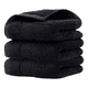 thumbnail image 1 of Pack 3 Toallas Algodón Negras Peluquería Barbería Hotel 50x100 cm, 1 of 3