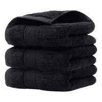 Genérico - Pack 3 Toallas Algodón Negras Peluquería Barbería Hotel 50X100 Cm