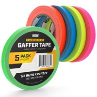 Juego De Cintas Adhesivas Gaff Tape Lockport De Colores, 1/2 Pulgada X 20 Yardas