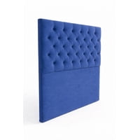 Home V Ele - Respaldo Capinote 1 Plaza Azul Premium Con 5 Lineas De Botones