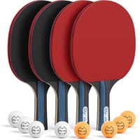 Set De Palas De Tenis De Mesa Glymnis Ping Pong Con 8 Pelotas Y Funda