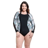 Samia - Traje De Baño Deportivo Manga Larga Estampado L