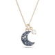 thumbnail image 1 of Collar Swarovski Sublima Moon con cristales oscuros, oro rosa, 1 of 5