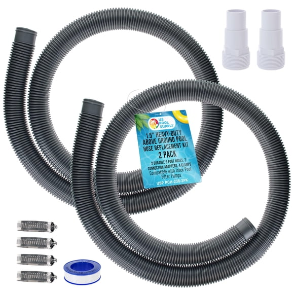 Kit de mangueras para piscina de U.S. Pool Supply, 1.5" (2 x 1.8 m)