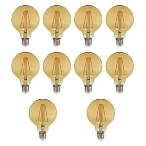 Hb Led - Pack 10 Ampolleta Led E-27 Filamento 4W G80