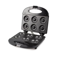 Importclick - Máquina 6 Donuts Rosquillas Antiadherente Negro