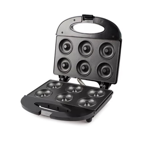 Importclick - Máquina 6 Donuts Rosquillas Antiadherente Negro