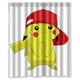 thumbnail image 1 of Cortina de ducha de baño con diseño de Pikachu y sombrero rojo de Pokémon con dibujos animados de anime, juego de cortinas con ganchos, tamaño 60 x 72 pulgadas, 1 of 3