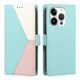 thumbnail image 4 of Cartera Plegable para iPhone 15 Pro Max, PU Tricolor con Ranuras, Verde, 4 of 6