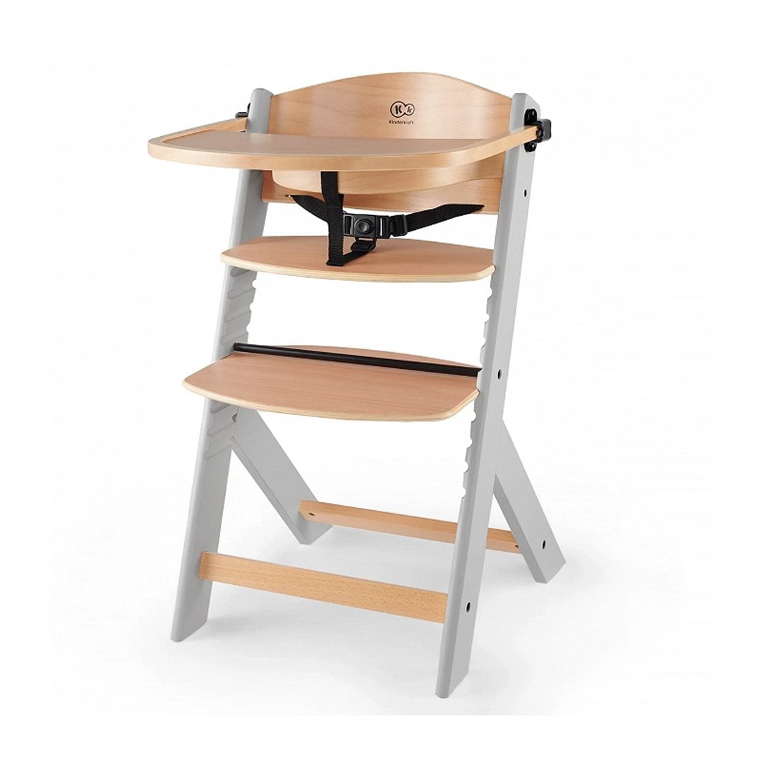Kinderkraft - Silla De Comer Enock Gris Wooden