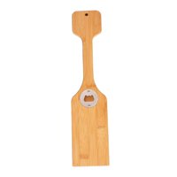 Magideal - Limpiador De Barbacoa De Madera De Bambú Con Mango Largo Y Orificio Para Cordón, Rejilla Multiusos, Abridor De Botellas Incorporado, Apto Para Familia