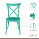thumbnail image 3 of Comedor Rectangular Blanca 120x80cms + 6 Silla Crossback Danubio Menta, 3 of 8