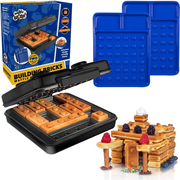 Máquina de Gofres Waffle Wow! 25 × 33 cm, 2 Placas, Negra