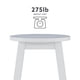 thumbnail image 2 of Taburete Linon Zeke blanco 24 con asiento redondo, 2 of 9