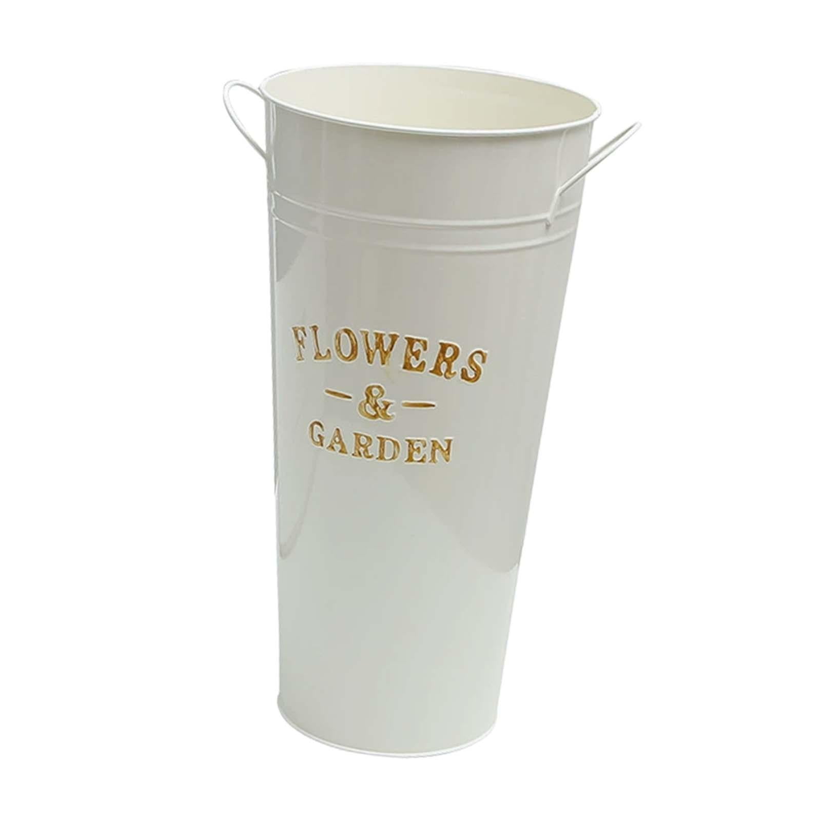 Bothyi - Cubo De Flores De Hierro, Centro De Mesa Vintage Francés Para Dormitorio, Cafetería, Cocina, 40 Cm De Alto