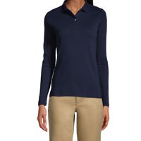 90 Grados - Polera Pique Mujer Manga Larga Azul Marino Protección Uv