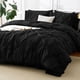 thumbnail image 1 of CozyLux Queen Comforter Set Black, 7 Pieces Pintuck Bed in a Bag, 1 of 3