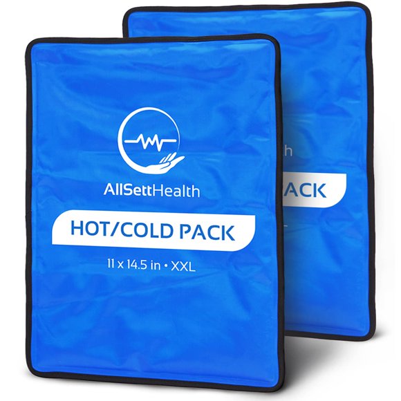 Paquetes de hielo reutilizables AllSett Health 2 Pack XL Hot & Cold