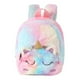 thumbnail image 2 of Unicorn Furry Backpack Plush Sparkling Kid Girl Small School Kindergarten Cute Winter Christmas Children Adjustable Bag Gift, 2 of 3