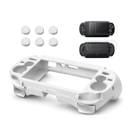 Funda para PS Vita Sedicoca Blanca con agarre L2 R2 + Protector de pantalla