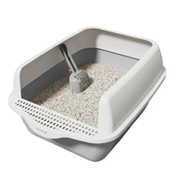 Arenero Caja Sanitaria Belug Mediana Para Gatos Mascotas Gris