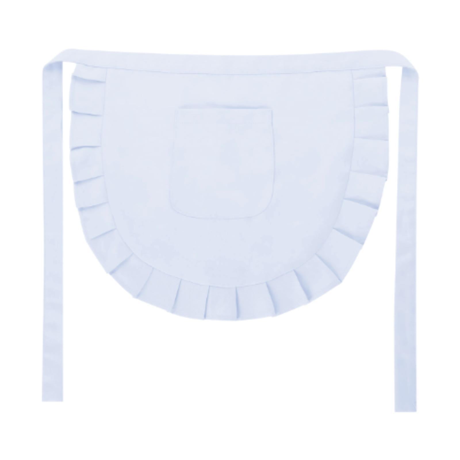 Magideal - Delantal De Cintura Para Cosplay Para Niñas, Disfraz Clásico Ajustado, Fiesta De Halloween, Accesorio Suave, Delantal De Sirvienta Para Recuerdos De F Blanco