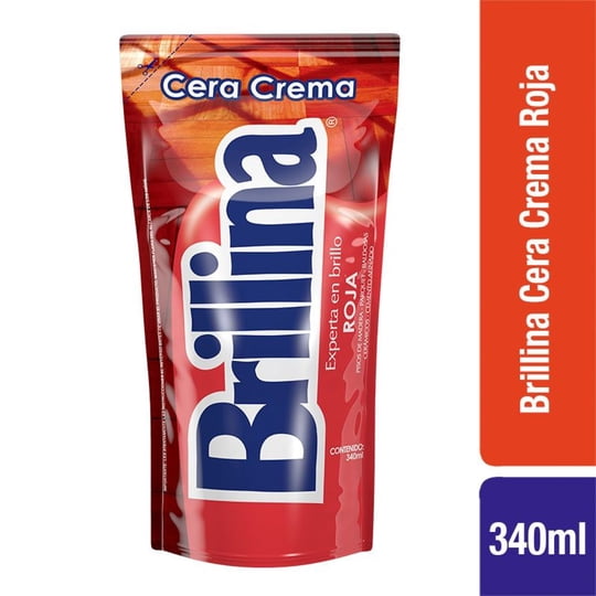 Cera Crema Rojo Doypack 340 ml Brillina
