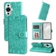thumbnail image 1 of Funda tipo cartera FOXDOCK para Huawei Nova 11 Pro , diseño girasol en relieve, cuero PU, cierre magnético, soporte y tarjetero, 1 of 5