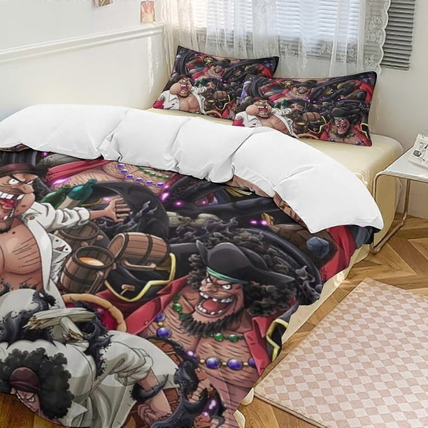 Funda nórdica MarallDTeh, divertida funda de cama de dibujos animados de anime, ligera, de 3 piezas, edredón, fundas