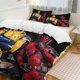 thumbnail image 1 of Deadpool Wolverine Family Bed 3 Piece Set Personalized Bedding Decor for Kids And Teens Anime Student Dormitory Cover, 1 of 5