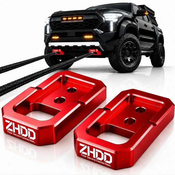 Ganchos de Remolque Frontales ZHDD para Toyota Tacoma, 4Runner y Land Cruiser 250 - Rojo