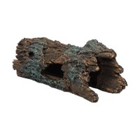 Magideal - Escondite De Pecera, Tronco Hueco De Resina, Tronco De Hueco, Decoración De Pecera De Acuario Para Anfibios, Reptiles, Peces, Lagartos Pequeños S