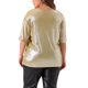 thumbnail image 3 of Agnes Orinda Conjuntos de Halloween para Mujeres Tallas Grandes Tops Escolares Universitarios Metálicos Holográficos de Manga Corta Blusas para Conciertos y Fiestas 4X Champán, 3 of 6